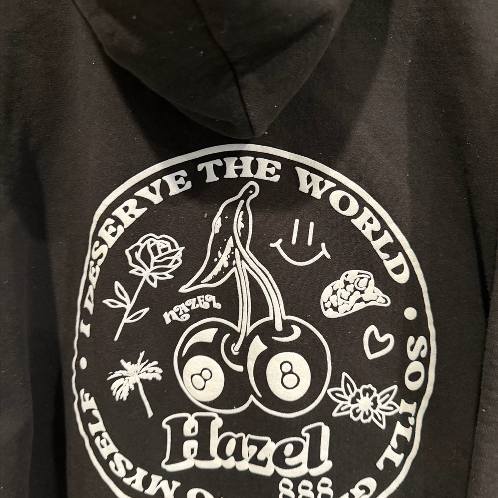 Hazel Men's Black Hoodie Sweater - Picture 5 of 7
